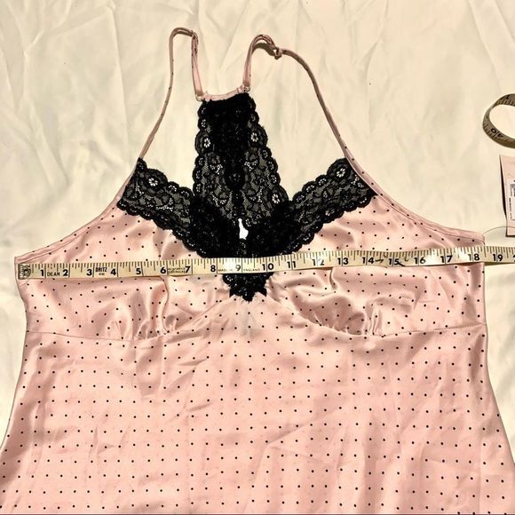 NWT Ambrielle Blush Pink Polkadot Silky Tank Top - Picture 11 of 16
